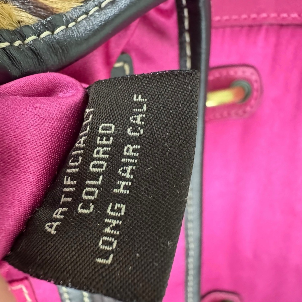 Vtg Y2K Coach Limited Edition Soho Madison Ocelot Calf Hair Top Handle Bag - Picture 10 of 13